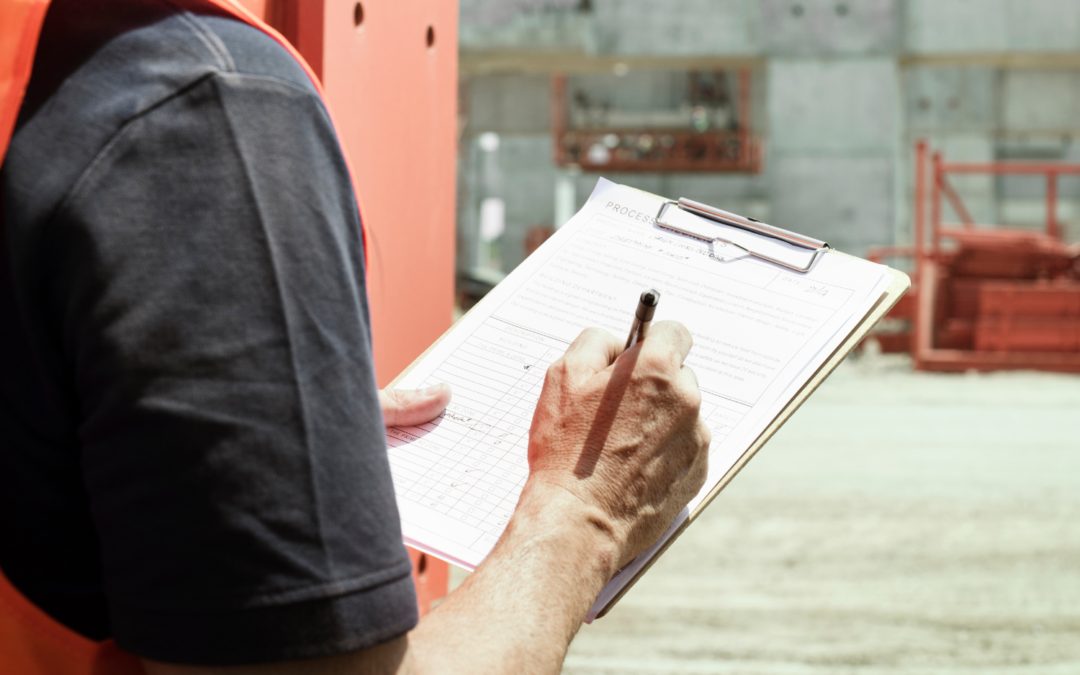 A professional concrete contractor assessing a construction site in Sioux Falls.